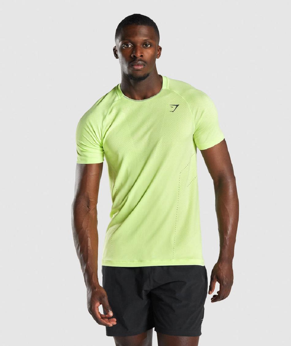 T Shirts Gymshark Apex Perform Hombre Verde | CO 3364BEX